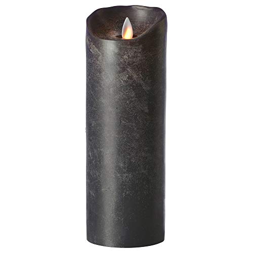 Sompex LED-Kerzen mit flackernder Flamme, Echtwachskerze, batteriebetrieben, Timerfunktion, Adventskranz, Flackerlicht, anthrazit, 0 x 8 x 23 cm von sompex