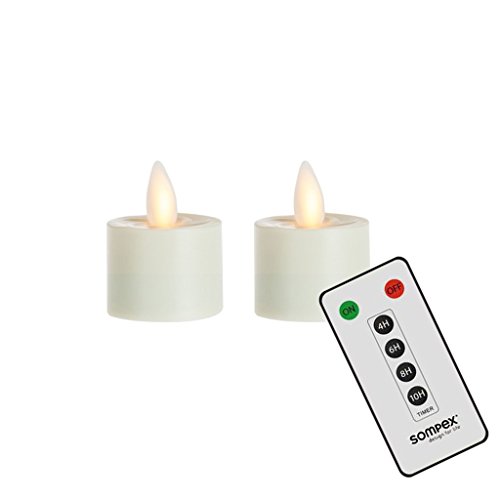 sompex 2er Set Flame LED Teelichter mit Fernbedienung sompex 2er Set Flame LED Teelichter mit Fernbedienung von sompex