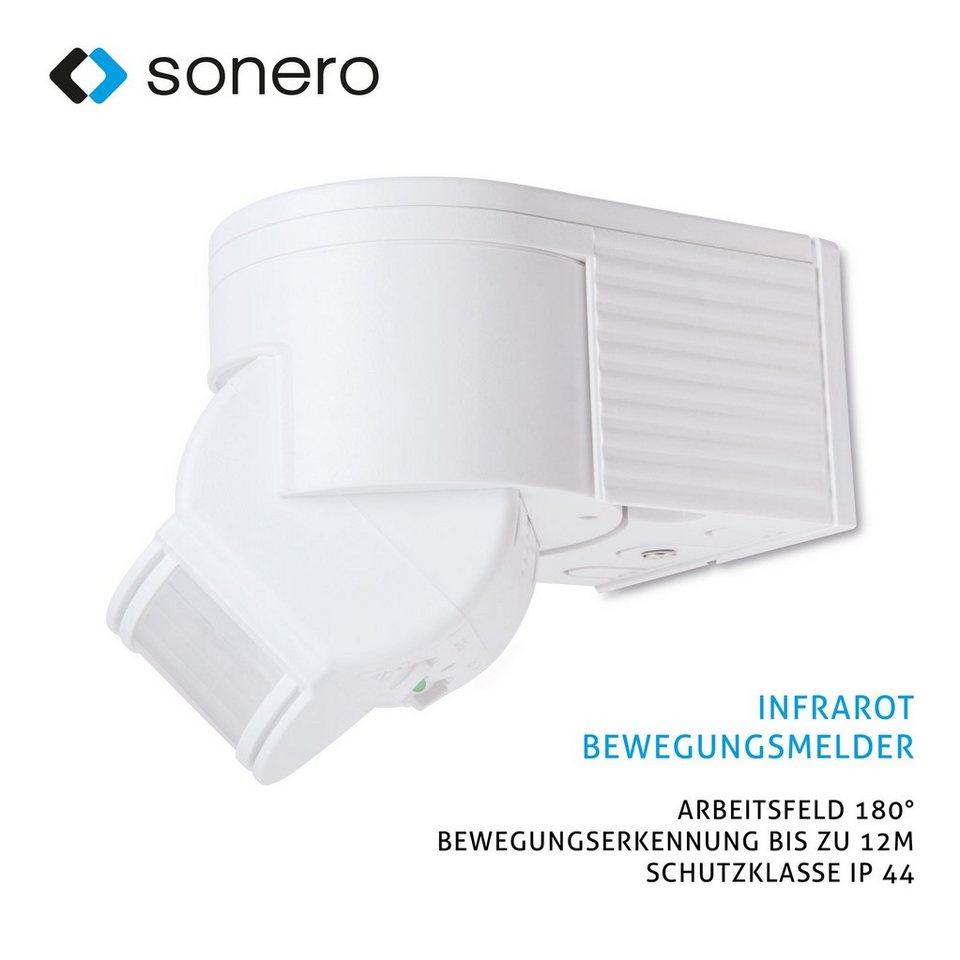 sonero Bewegungsmelder Sonero Infrarot-Bewegungsmelder X-IM030 - Innen- / Außenmontage, weiß von sonero