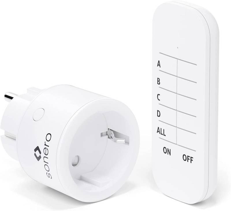 sonero Funksteckdose Sonero S-RCS101 Funk-Steckdosen Set 2300 Watt Funksteckdose, Weiß, 1er von sonero