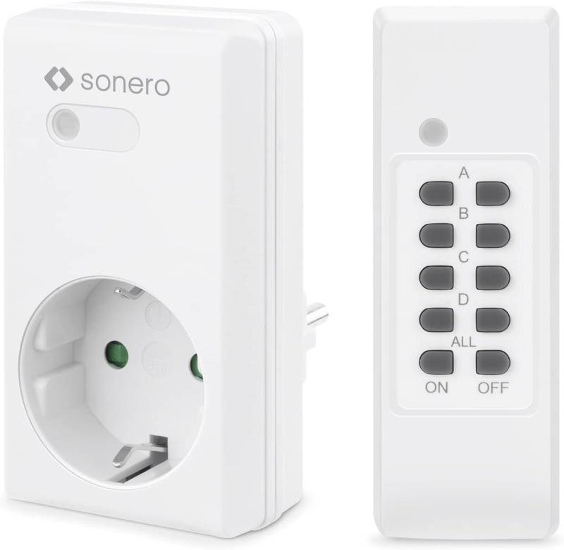 sonero Funksteckdose sonero Funksteckdosen, 1 x Funksteckdose und 1 x Funkfernbedienung von sonero
