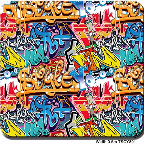 Wassertransferfilm Hydrographischer Film, Wassertransferdruck Film - Hydro-Dipping-Graffiti-Muster-Hydro-Tauchfilm0.5Meter Multi-Color Optional hydrographischer Wassertransferfilm von song6