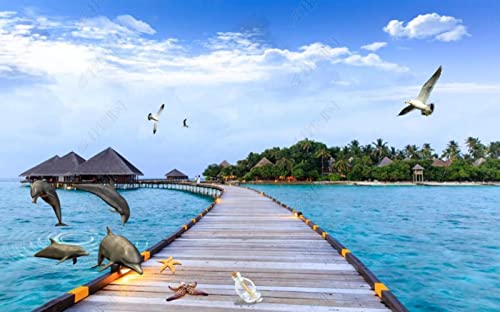 Fototapete 3D Tapete Blaue Wolken Tapeten Vliestapete Wandbilder Wanddeko Wandtapete -songqians-00215-400cmx280cm von songqians
