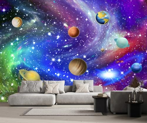 Fototapete 3D Tapete Der Kosmische Planet Erde Tapeten Vliestapete Wandbilder Wanddeko Wandtapete -songqians-01307-200cmx140cm von songqians