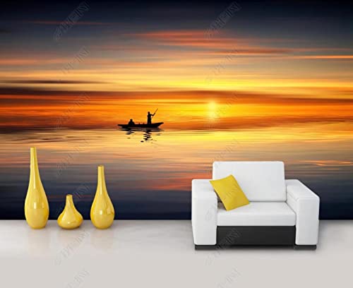 Tapeten Fototapete 3D Effekt Sonnenuntergang Über Dem Meer Wandbilder Wohnzimmer Deko Schlafzimmer Tapete Vliestapete von songqians