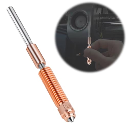 0.6mm K1C Düse, Quick-Swap 3D Drucker Düse Kit, Kupferlegierung und gehärtete Stahldüse, Kompatibel mit K1C, Ender 3 V3, Ender 3 V3 Plus 3D Drucker, für reibungsloses und präzises Drucken von songyea