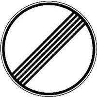 Sonstige - Verkehrszeichen 282 Ronde 600 mm, Ende aller Verbote, RAL-Gütezeichen Folie RA1 von sonstige