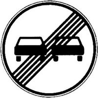 Sonstige - Verkehrszeichen 280 Ronde 600 mm, Ende Überholverbot, RAL-Gütezeichen Folie RA2 von sonstige