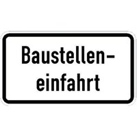 Warn- und Hinweißchild 28, 600x330mm Baustelleneinfahrt RAL-Gütezeichen Folie RA1 von sonstige