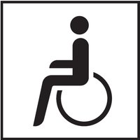 Zusatzschild 1044-10, 330x600mm Rollstuhlfahrer RAL-Gütezeichen Folie RA2 von sonstige