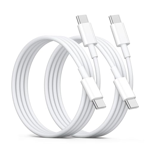 soodyoow USB C Kabel, 2Stück 2M 60W USB C auf USB C Schnellladekabel, PD3.0 Ladekabel Kompatibel mit Smartphones, Tablets und Laptops (Typ C Geräte) von soodyoow