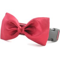 Dark Red Bow Tie Dog Collar-Dog Collar-Wedding Attire For Dogs-Hunde-Hochzeit-Dunkelrot-Satin-Hunde-Bogen-Krawatte-Formale Hundebog-Krawatte von sophisticatedpup