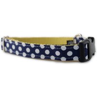 Marine Blau Und Weiß Polka Dot Hundehalsband von sophisticatedpup