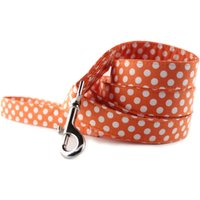 Orange Hund Leine - Und Weiß Polka Dot Hundeleine Aus Anspruchsvollen Welpen Blei Stoff von sophisticatedpup