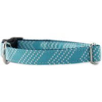 Petrol Und Weiß Chevron Hundehalsband - Aqua Splash von sophisticatedpup