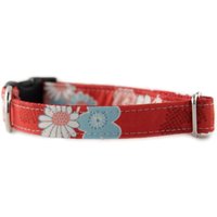 Roter Hundehalsband - Azalea in Rot Verstellbare Rote Blume Mädchen von sophisticatedpup