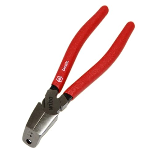 sopomarkt24 Abisolierzange TriCut Abmantelungszange Zange Installationszange Seitenschneider Feinjustierung Abisolierwerkzeug einstellbarer Längenanschlag Leiter mit 1,5mm² & 2,5mm² 170mm Rot von sopomarkt24