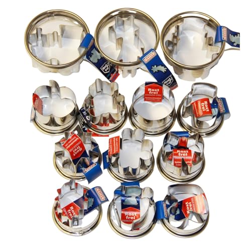 sopomarkt24 Ausstecher Premium Keks Ausstechform Ausstechformen Weihnachten, Plätzchen Ausstecher, Keksausstecher, Plätzchenausstecher, Edelstahl Set von sopomarkt24