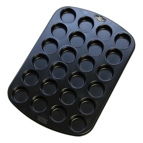 sopomarkt24 Backform Backblech Push Up Cake Mini Kuchen 24er Cupcakes Muffinförmchen Kuchen am Stiel Mini Whoopie Pies Backform Creativ Antihaftbeschichtet Hitzebeständig bis 250°C Schwarz von sopomarkt24