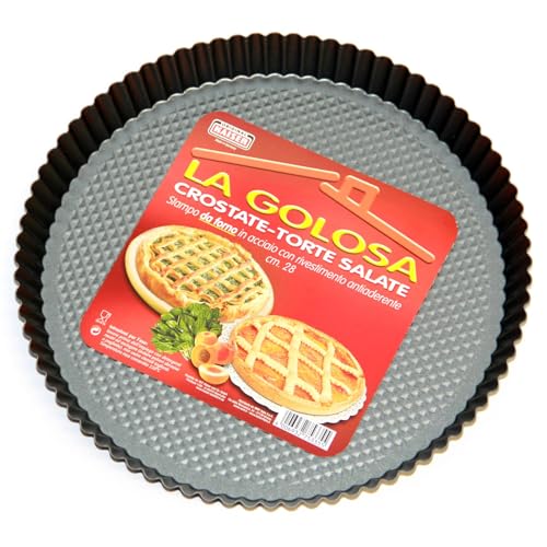 sopomarkt24 Obstkuchenform Tortenboden Kuchenform 28cm Backform La Golosa Kuchenblech bis 250°C hitzebeständig mit Wellenrand Quicheform Antihaftbeschichtung 28 cm Grau sopomarkt24 Obstkuchenform Tortenboden Kuchenform 28cm Backform La Golosa Kuchenblech bis 250°C hitzebeständig mit Wellenrand Quicheform Antihaftbeschichtung 28 cm Grau von sopomarkt24