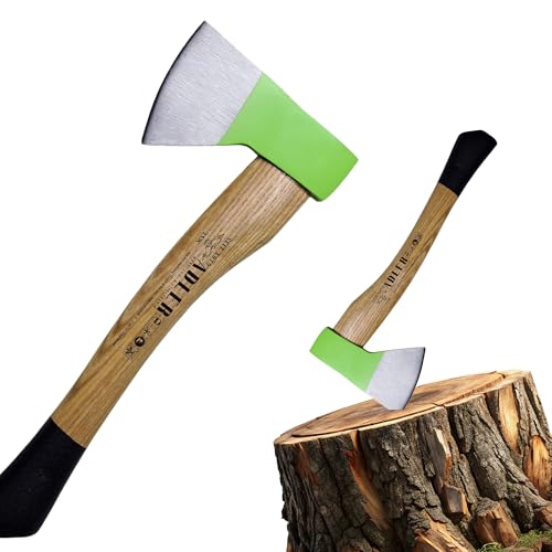 sopomarkt24 Survival Axt Campingbeil Freizeitbeil Minibeil Eschenstiel geschliffene & polierte Schneide 300g Grün von sopomarkt24