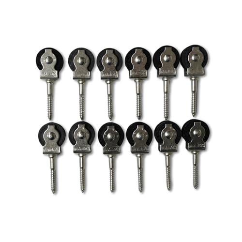sopomarkt24 Vogelrolle 12 Stück – Seilrolle mit Holzgewinde – Umlenkrolle für Seile bis 6 mm – Rollendurchmesser 30 mm – belastbar bis 15 kg – Seilführung für Garten, Werkstatt & Heimwerker (2) von sopomarkt24