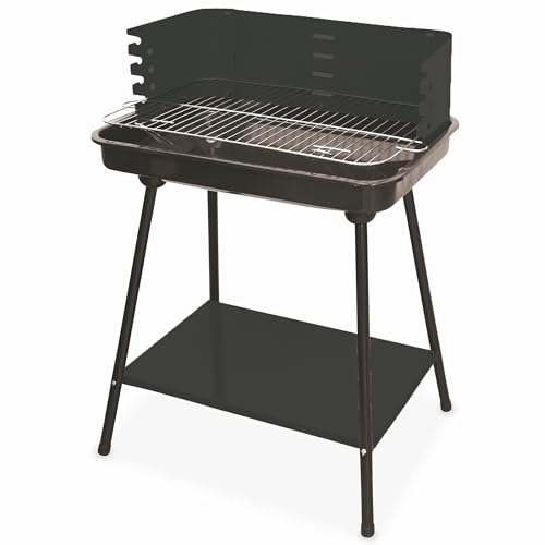 soriani Holzkohlegrill, rechteckig, 58 x 38 cm, Sun-Day, Schwarz von soriani