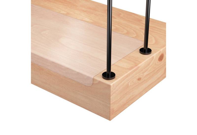 sossai® Stufenmatte Treppenschutz Folie transparent und selbstklebend, Rechteck, 20 x 65 cm, 17St. von sossai®