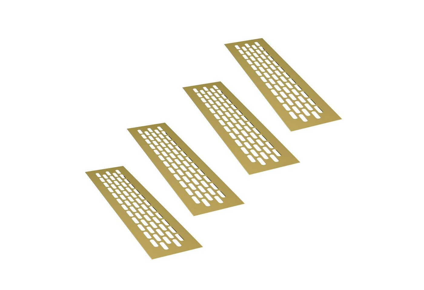 sossai® Lüftungsgitter Aluminium Belüftungsgitter Türgitter in Gold (4 St) von sossai®