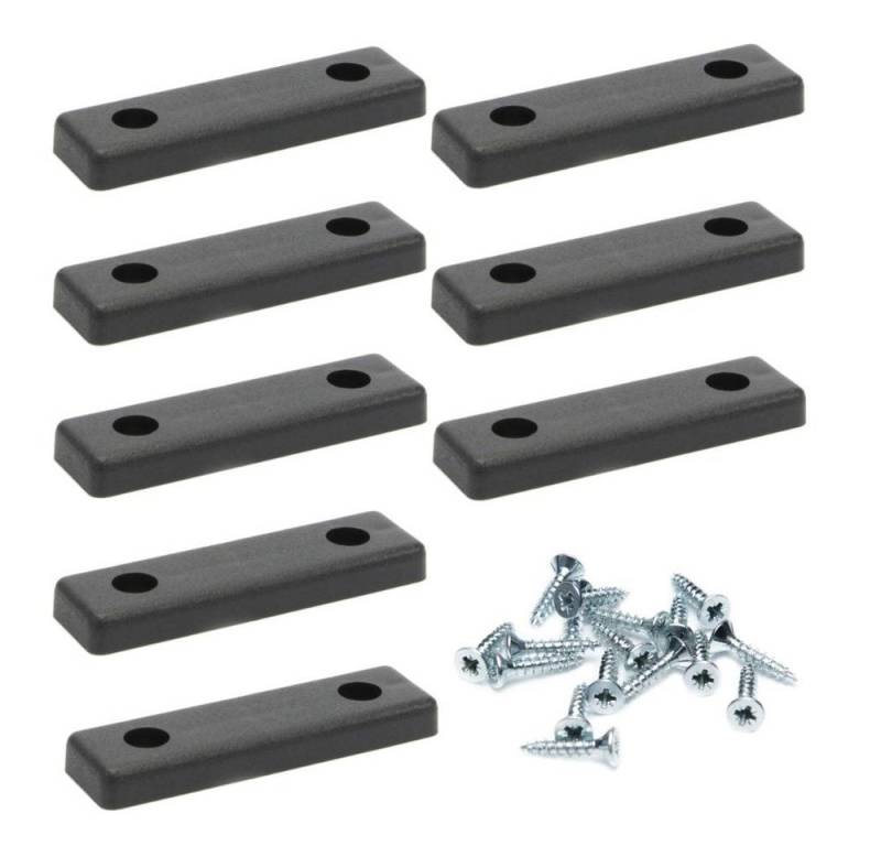 sossai® Möbelfuß Möbelgleiter in Schwarz mit Schrauben, (8-St), 50x14x5mm von sossai®