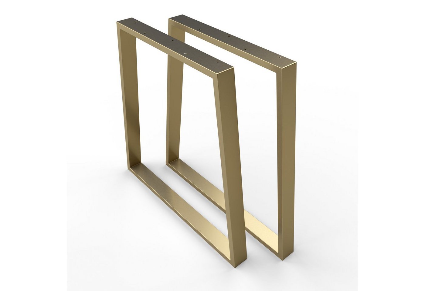 sossai® Tischgestell Stahl Trapez Tischkufen 50cm x 70cm in Gold (2-St), Rahmen: 60mm Breit von sossai®