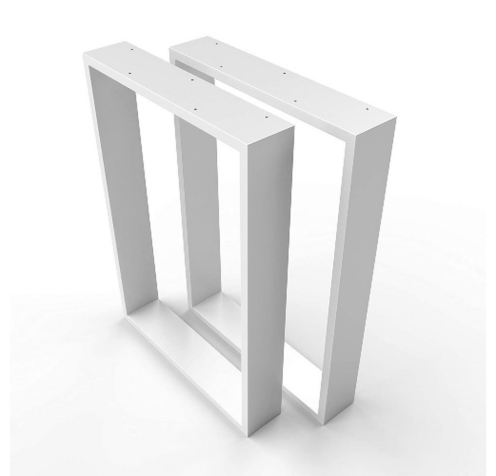 sossai® Tischgestell XXL Stahl Tischkufen 50-70cm x 72cm in Weiß (2-St), Rahmen: 100mm Breit von sossai®