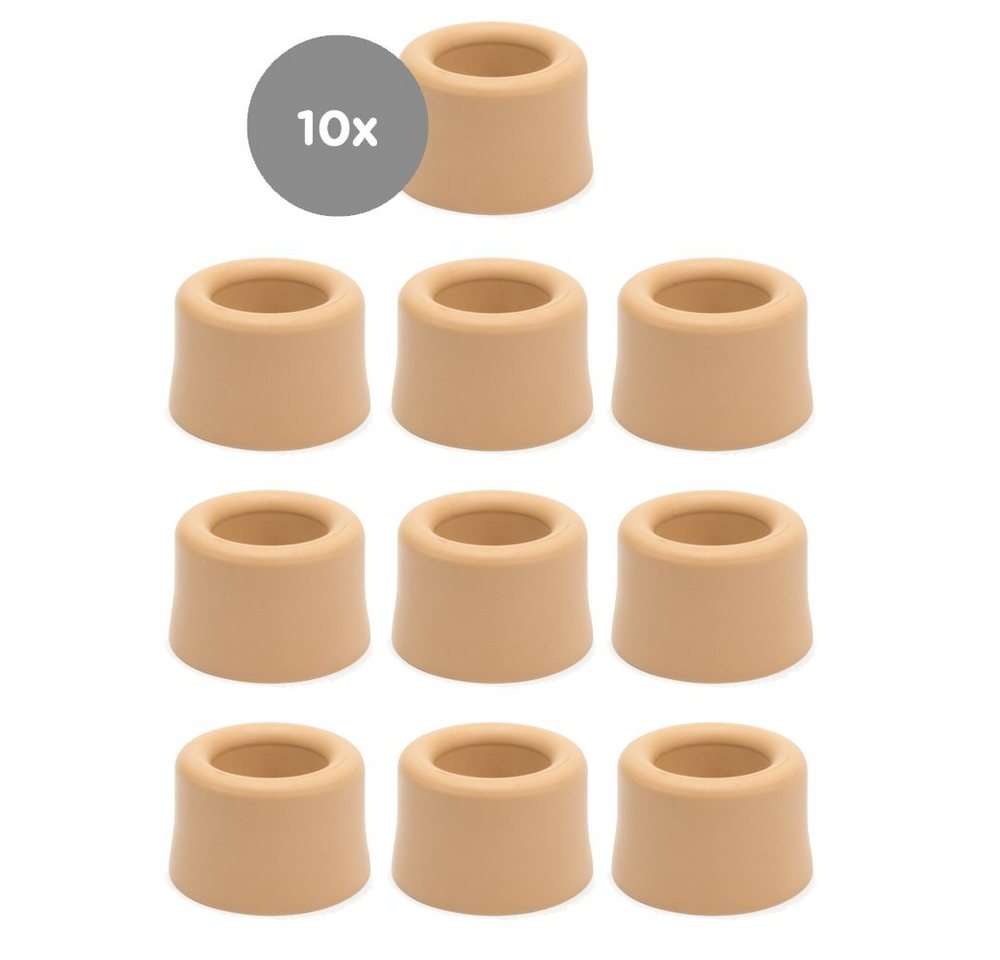 sossai® Türstopper Bodenstopper / Wandstopper NTS1 - ANKE 2 (10 St), Farbe: Beige von sossai®