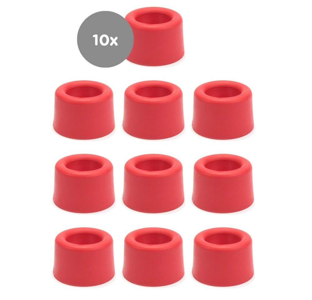 sossai® Türstopper Bodenstopper / Wandstopper NTS1 - ANKE 2 (10 St), Farbe: Rot von sossai®