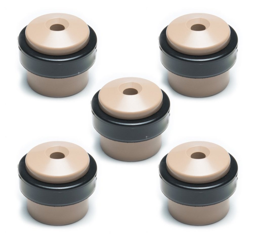 sossai® Türstopper Bodenstopper / Wandstopper NTS5 - SÖREN 1 (5 St), Farbe: Beige von sossai®