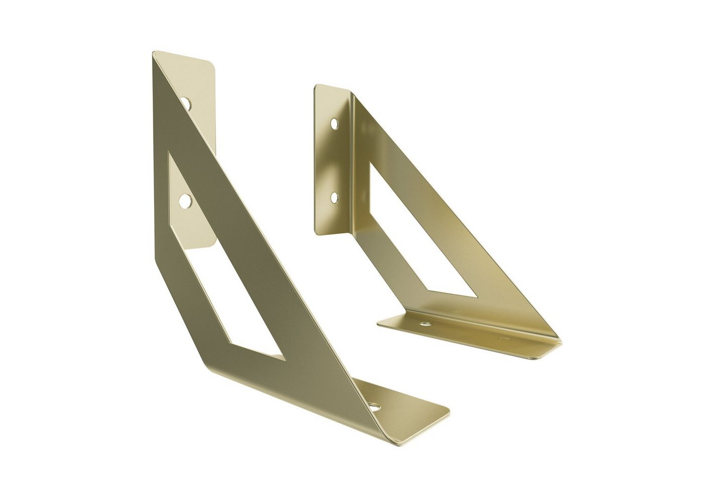 sossai® Wandregalhalter 2er Set Design Regalträger Truss in Gold, 2-tlg. von sossai®