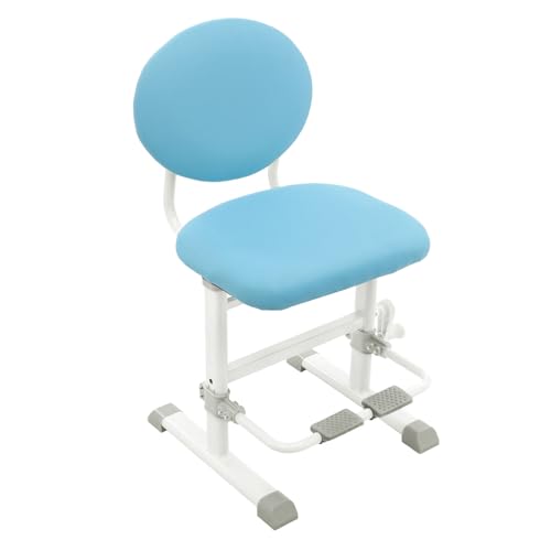 soudesileim Ergonomisch Schreibtischstuhl Kinder mit Rückenlehne und Fußstütze, 40x41x54cm, Kinderstuhl Schreibtisch Höhenverstellbar 44-54cm, Sitzhaltung Korrigiert (Blau) von soudesileim