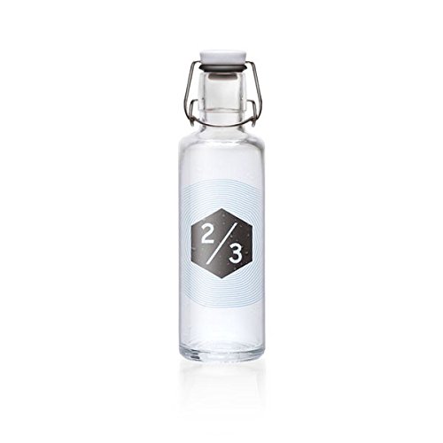 soulbottle 'zweidrittel 2/3' - Trinkflasche aus Glas von soulbottles