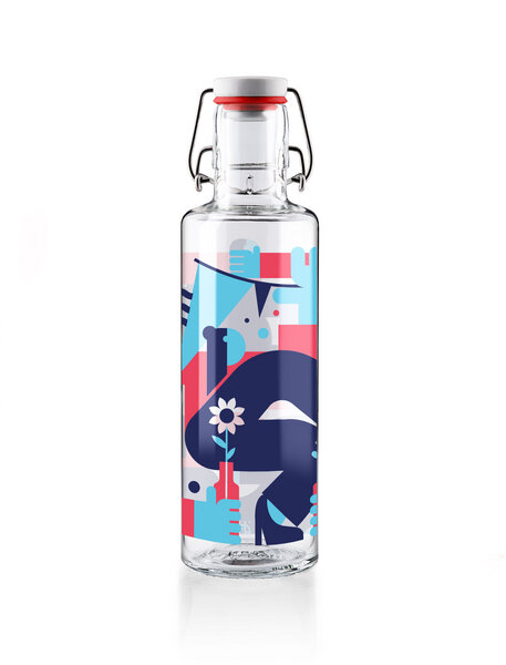 soulbottles soulbottle 0,6l • Trinkflasche aus Glas • "stay active" von soulbottles