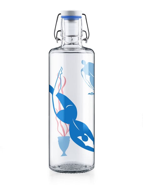 soulbottles soulbottle 1,0l • Trinkflasche aus Glas • „divine divers" von soulbottles