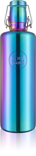 soulbottles steel light • Utopia • 1,2 l • einwandige Trinkflasche aus Edelstahl • plastikfrei, nachhaltig, auslaufsicher von soulbottles