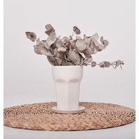 Weißer Blumentopf Aus Keramik. Facettierter Keramik von soulceramic