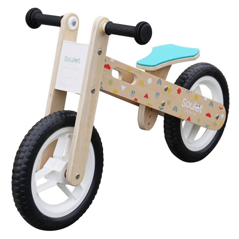 Soulet Kinder-Laufrad aus Holz Natur-Blau FSC® von soulet