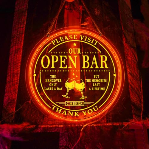 „Bar Open“ Leuchtreklame „offenes Schild Für Bar“ Neon „offene Schilder Für Bar“ Neon Bar Schilder Bar Logo Schild „open Bar“ Leuchtreklame Geschäftsschild Neon Für Weihnachten von soulglass