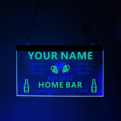 Benutzerdefinierte Bar Schilder Für Hausbar, Neon Bar Schild, Bar LED Lichtzeichen, Personalisiertes Barschild, Home Bar Leuchtreklame, Bar Leuchtreklame Custom Multicolor von soulglass