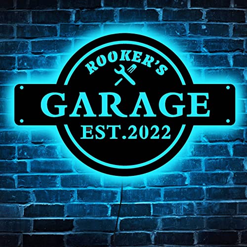 Benutzerdefinierte Garage Leuchtreklame, personalisierte Garage Zeichen, benutzerdefinierte Garage Namensschild, Garage Leuchtschild, Garage LED-Schild, Garage Leuchtreklame benutzerdefinierte von soulglass