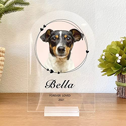 Benutzerdefinierte Haustier Memorial Acryl Plaque Home Zimmer Dekor Personalisierte Haustier Hund Katze Foto Und Name Desktop Ornament Für Haustier Liebhaber Geschenk von soulglass