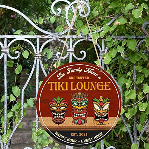 Benutzerdefinierte Tiki Bar Schild Personalisierte Chic Zinn Rustikal Shabby Vintage Style Retro Küche Bar Pub Kaffee Garten Tür Shop Mann Höhle Dekor Home Pub Schild für Tiki Lounge von soulglass