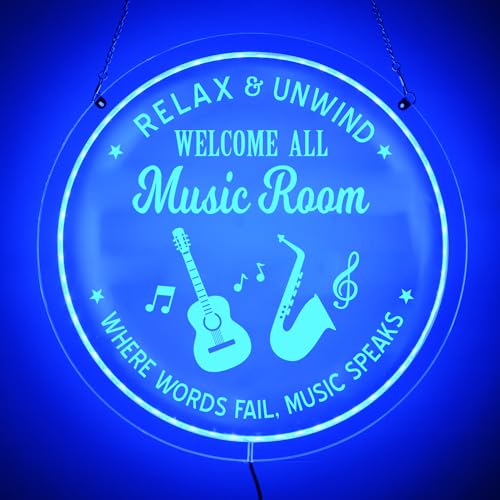 Das Musikzimmer Neonschild Lehrer Musikzimmer LED Wandkunst Musik Neonschild Schlafzimmer, Musik Neonschild Licht, Musik LED Neonschild, Musik Neondekorationen von soulglass