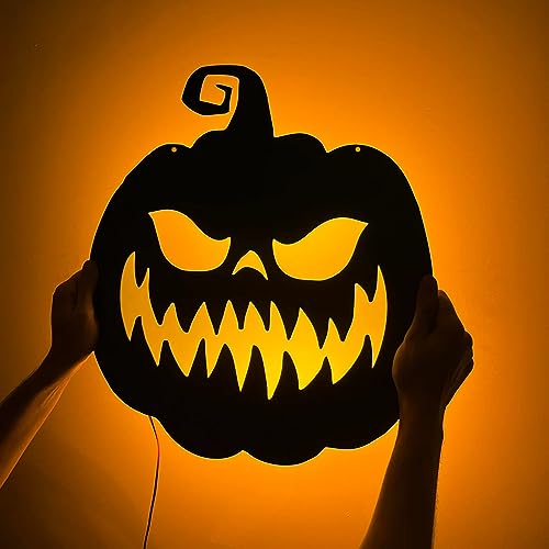 Metall-Halloween-Kürbis Mit LED-Licht, Niedliche Halloween-Dekoration Für Den Innenbereich, Halloween-Party-Dekorationen von soulglass